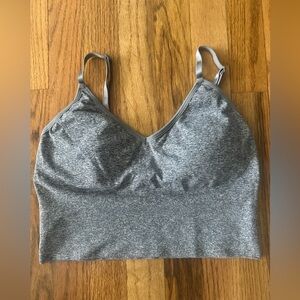 Third Love Longline Bra Wireless V-neck Padded Size Med Gray